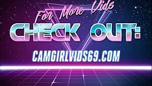 Black haired beauty masturbates to creamy cum