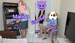 Girlfriend Cheats Behind Friend's Back with Small Waist