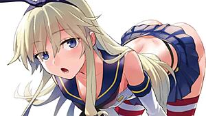 shimakaze wants to make you her sexual slave in this hentai femdom!