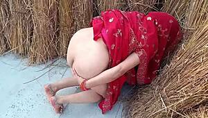 Indian maid wife gets outdoor assfucking on the ranch.