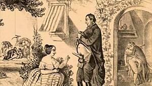 Vintage Erotic Illustration with Bold Retro Anime Style