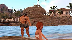 hunky cam heyward bangs lucky beach goer 😈