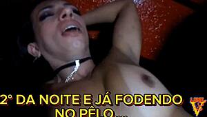 Latina slut fucks three guys in wild orgy, taking all cum.