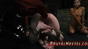 Teen uses huge dildo on webcam.