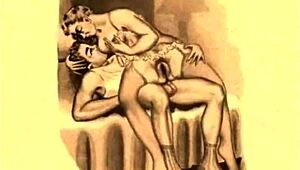 Vintage Erotic Drawings Tease with Retro Sensual Charm
