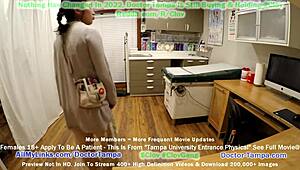 doctor tampa conducts humiliating gyno exam on jasmine rose with nurse stacy shepard for tampa university