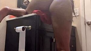 Naejae Grinds Her Pussy on Towel Against Bathroom Counter