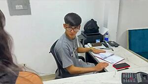 So, my new Medellin stepsister begged for office sex during her hot interview