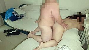 Big butt stepmother hints at getting fucked hard against the couch