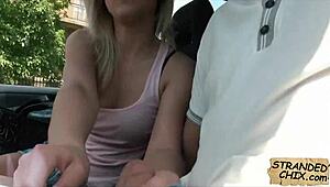 Damn, Czech babe Katy Rose got banged in a car! Public action is crazy! 🚗