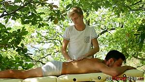 massaging twink gets raw fucked by european masseuse in gay close-up