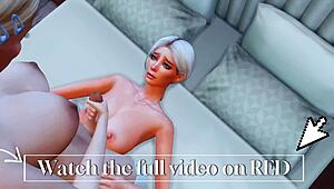 Lustful futanari stepmom seduces straight daughter in Sims 4 anime hentai animation