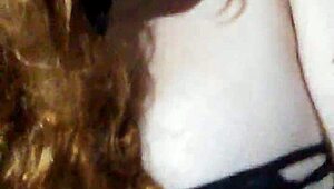 Bound Woman With Masked Mouth Uses Black Dildo For Hardcore Masturbation