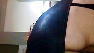 Bound Woman With Masked Mouth Uses Black Dildo For Hardcore Masturbation