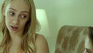 blonde lesbian teen 18+ kyler quinn and braylin bailey get horny, licking and kissing in bed