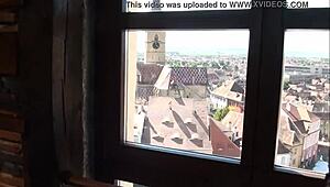 top view of sibiu romania captures stunning tourist sights