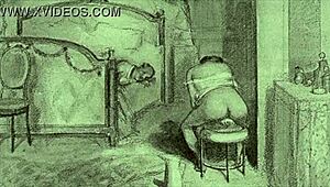 Vintage erotic drawings from antique anime