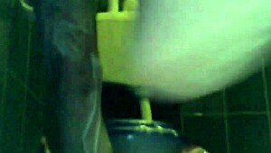 Blonde Slut's Horny Body Covered in Wet Cream After Toilet Fucking