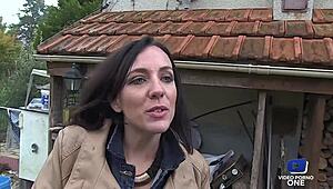 Mya Lorenn gets her ass pounded hard in a wild French trio.