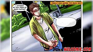 Fucking the hot maid at breakfast nerd stallion