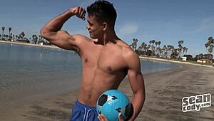 Intriguing gay movie featuring Mario from Sean Cody