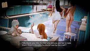 mysterious academy game in anime style