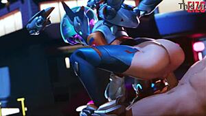 overwatch hmv with juno's starry cum-filled action scenes