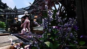 I watch Chaconne deepthroat Aya's futa cock in public