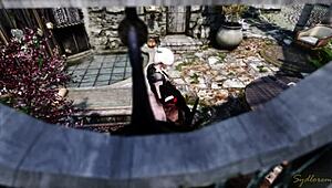 I watch Chaconne deepthroat Aya's futa cock in public