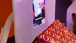 real sex in public at cinema, so risky - darcy dark