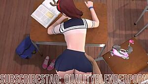 D.Va Plays Game In School