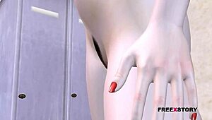 i'm watching this cute teen 18+ girl in 3d anime hentai giving sexy posses, it's so hot.