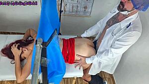 feeling humiliated as the gynecologist fucks the young girl during her exam.