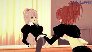 Shizuma and Nagisa's Intense Lesbian Play!