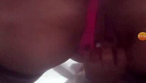 Linda squirts hard in lingerie during masturbation