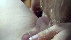 Long blonde hair gets me going, so I cum all over it.