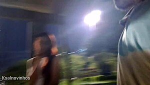 Risky street blowjob in public by bold USA stranger