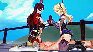 Genshin Impact - Two Archer Girls 3D Hentai Uncensored