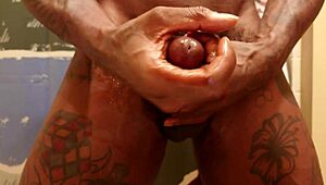 Big Dick Black Man Hallelujah Johnson Strokes Monster Cock in Solo Action