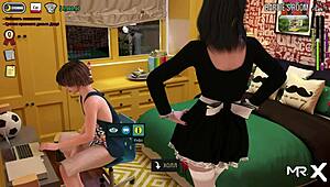 In the fashion business, a character touches a sexy ass in the hall. Episode 1 scene 45.