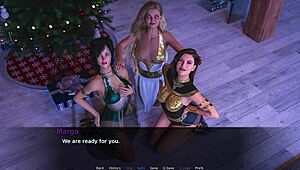 I love this Christmas blowjob with the blonde and brunette beauties