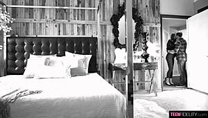 Watch avery and ryan fuck shaved teen pussy to creampie?