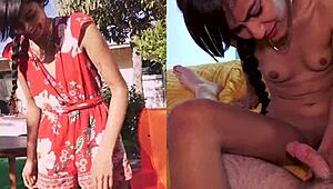 Girlfriend Deepthroats Investor With Shaved Pussy