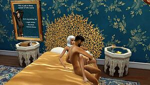 Arab wife cheats with handsome man in anal