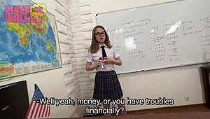 Forgot Homework but Scored with a Monster Cock Teen