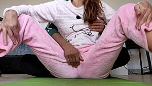 Teasing My 18yo Stepsister’s Small Tits and Wet Horny Pussy in Pajama