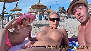 Blonde Girls Emotionally Play with Big Cock and Strapon