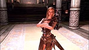 Blonde and redhead rip clothes in public gay fantasy scene.