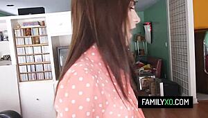 horny stepsister craves her stepbrothers cock for taboo play