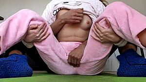 Teasing My 18yo Stepsister’s Small Tits and Wet Horny Pussy in Pajama